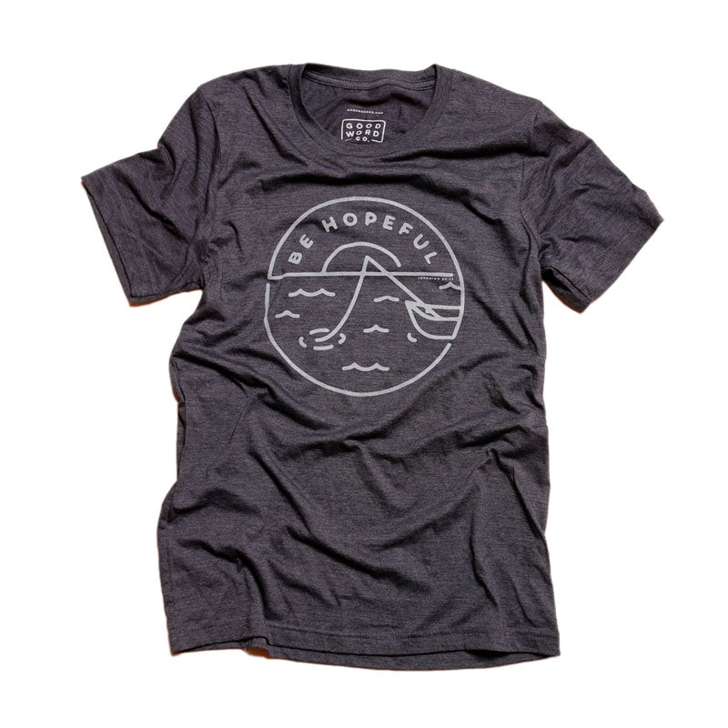 Be Hopeful Good Word Co. shirt inspired by the Bible verse Jeremiah 29:11.