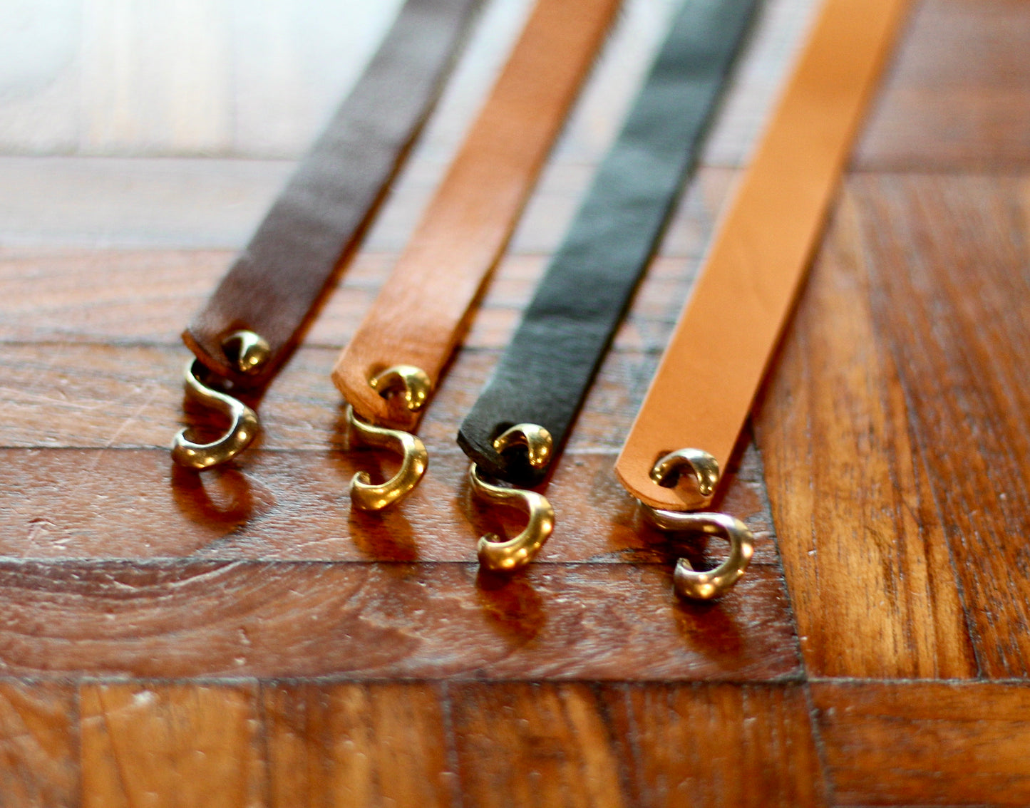 S Hook Leather Bracelet