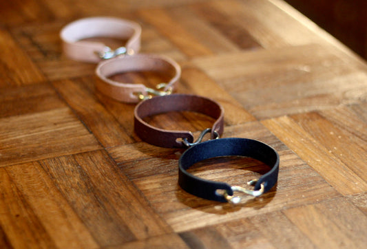 S Hook Leather Bracelet