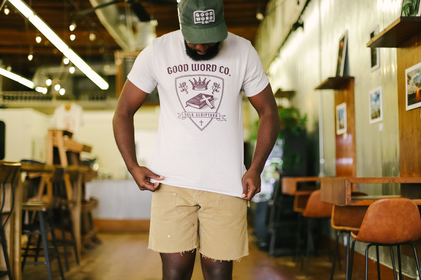 Sola Scriptura Collegiate Shirt - Bone